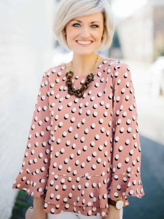 LOFT Polka Dot Blouse - Picture 1 of 15